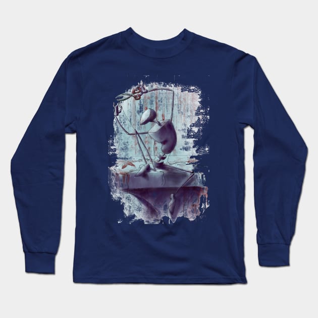 Creepy Puppet Cutting Strings Long Sleeve T-Shirt by SuspendedDreams